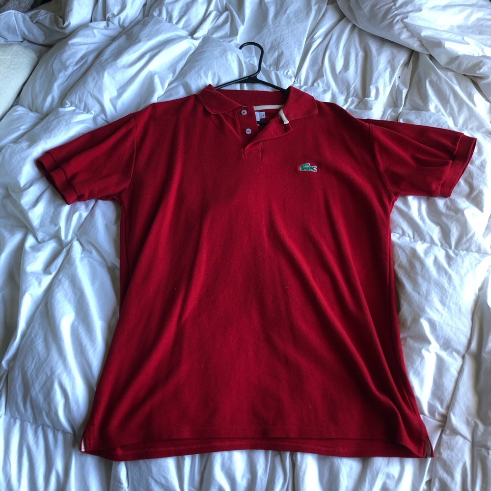 Men’s Lacoste red polo shirt good condition